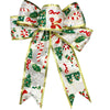 Wholesale Christmas Bow Ornaments Cloth Cartoon Painted Gold Printed