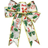 Wholesale Christmas Bow Ornaments Cloth Cartoon Painted Gold Printed