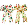 Wholesale Christmas Bow Ornaments Cloth Cartoon Painted Gold Printed