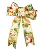 Wholesale Christmas Bow Ornaments Cloth Cartoon Painted Gold Printed
