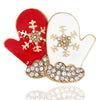 Wholesale Christmas Brooch Zinc Alloy Animal Heart Letters Flower Geometric Electroplating For Women