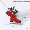 Wholesale Christmas Brooches For Women Alloy Snowflake Snowman Tree And Boot Pins With Diamond Accents