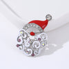 Wholesale Christmas Brooches For Women Alloy Snowflake Snowman Tree And Boot Pins With Diamond Accents