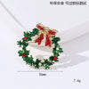 Wholesale Christmas Brooches For Women Alloy Snowflake Snowman Tree And Boot Pins With Diamond Accents