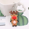 Wholesale Christmas Cartoon Keychain Pendant Zinc Alloy Pvc Plastic Soft Rubber Material