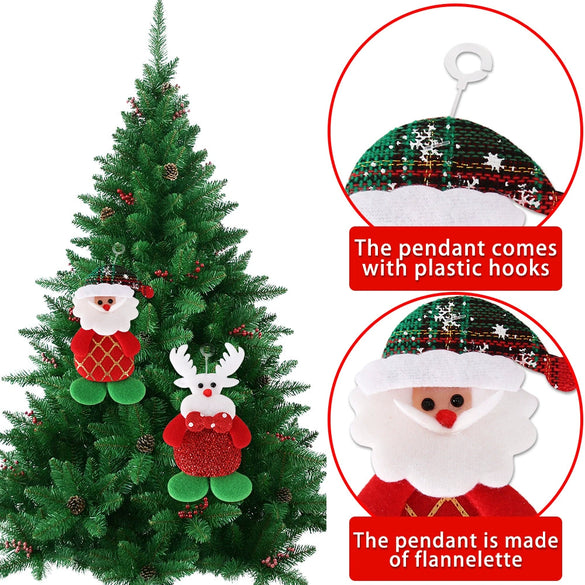 Wholesale Christmas Decorations Cloth Cartoon Doll Snowman Old Man Bear Pendant