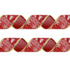 Wholesale Christmas Decorations Cloth Imitation Hemp Ribbon With Christmas Tree Fawn Pattern Mechanical Process