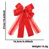 Wholesale Christmas Decorations Polyester Handmade Mesh Bow Pendant For Christmas Tree Arrangement And Gift Decoration
