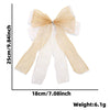 Wholesale Christmas Decorations Polyester Handmade Mesh Bow Pendant For Christmas Tree Arrangement And Gift Decoration