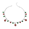 Wholesale Christmas Jewelry Set With Bell Pattern Alloy Earrings Bracelet And Necklace Electroplated For Women