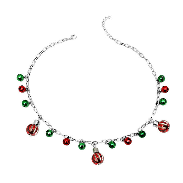 Wholesale Christmas Jewelry Set With Bell Pattern Alloy Earrings Bracelet And Necklace Electroplated For Women