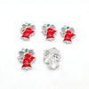 Wholesale Christmas Metal Drop Oil Earrings Pendant With Snowflake Santa Claus Christmas Tree Design
