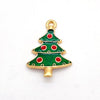 Wholesale Christmas Metal Drop Oil Earrings Pendant With Snowflake Santa Claus Christmas Tree Design