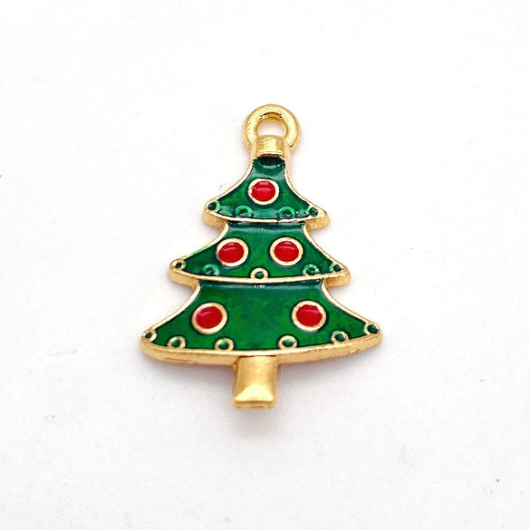 Wholesale Christmas Metal Drop Oil Earrings Pendant With Snowflake Santa Claus Christmas Tree Design