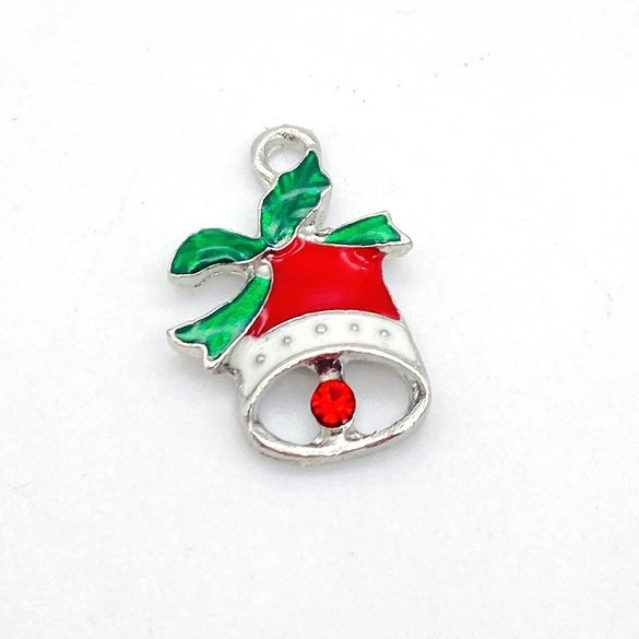 Wholesale Christmas Metal Drop Oil Earrings Pendant With Snowflake Santa Claus Christmas Tree Design