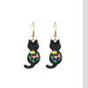 Wholesale Christmas Series Alloy Earrings With Cute Cat Animal Pattern Electroplated For Women
