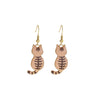 Wholesale Christmas Series Alloy Earrings With Cute Cat Animal Pattern Electroplated For Women