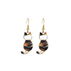 Wholesale Christmas Series Alloy Earrings With Cute Cat Animal Pattern Electroplated For Women