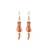 Wholesale Christmas Series Alloy Earrings With Cute Cat Animal Pattern Electroplated For Women