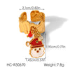 Wholesale Christmas Series Stainless Steel Ring With Christmas Tree Snowman Elk Bell Pendant Jewelry For Women Featuring Animal Branch Patterns And Dripping Oil Design