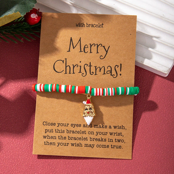 Wholesale Christmas Thread Rope Hand Knitted Unisex Couple Bracelet