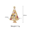 Wholesale Christmas Tree Style Highend Brooch With Natural Pearls And Zircon Electroplated