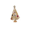 Wholesale Christmas Tree Style Highend Brooch With Natural Pearls And Zircon Electroplated