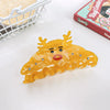 Wholesale Christmas Women's Pvc Handmade Hair Accessories Shark Clip With Snowman Elk Shape