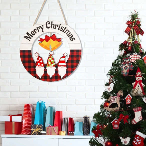 Wholesale Christmas Wooden Sign Cartoon Hollow Snowman Decoration
