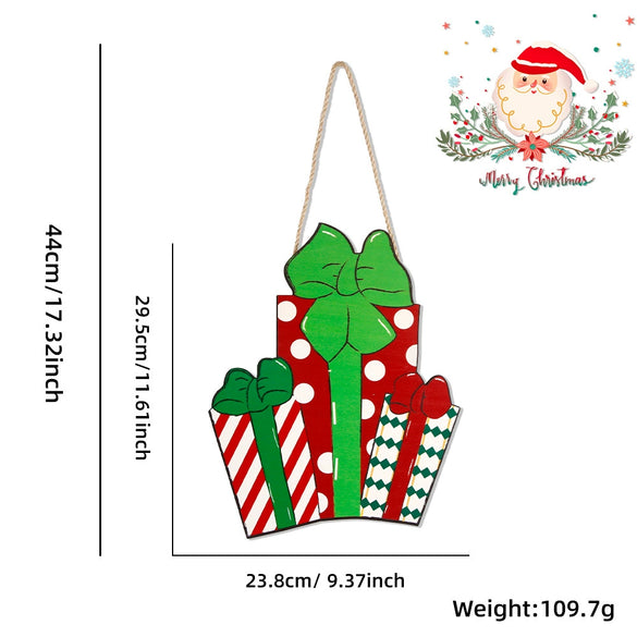 Wholesale Christmas Wooden Sign Cartoon Hollow Snowman Decoration