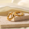 Wholesale Circle Exaggerated Personality Light Luxury Simple Stainless Steel Earrings For Women With Geometric Pattern And Electroplating