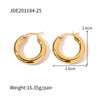 Wholesale Circle Exaggerated Personality Light Luxury Simple Stainless Steel Earrings For Women With Geometric Pattern And Electroplating