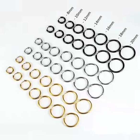Wholesale Circle Stainless Steel Earrings With Geometric Pattern And Electroplating For Unisex