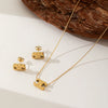Wholesale Classic Elegant Geometric Light Luxury Women's Titanium Steel Electroplated Necklace With Bamboo Chain