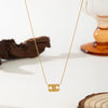Wholesale Classic Elegant Geometric Light Luxury Women's Titanium Steel Electroplated Necklace With Bamboo Chain