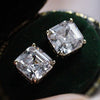 Wholesale Classic Imitation Green Crystal Fourclaw Zircon Earrings Copper Geometric Style For Women