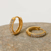 Wholesale Classic Retro Geometric Micro Diamond Stainless Steel Electroplated Earrings For Women