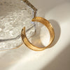 Wholesale Classic Stainless Steel Widefaced Hammer Pattern Open Bracelet Jewelry With 18K Gold Electroplating Does Not Fade