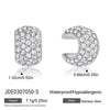Wholesale Classic Style Highend Geometric Zircon Stainless Steel Electroplated Earrings For Women