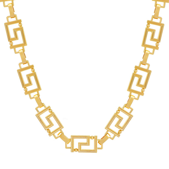 Wholesale Clavicle Chain Alloy Geometric Three Dimensional Pattern Electroplated Unisex Hip Hop Cold Style
