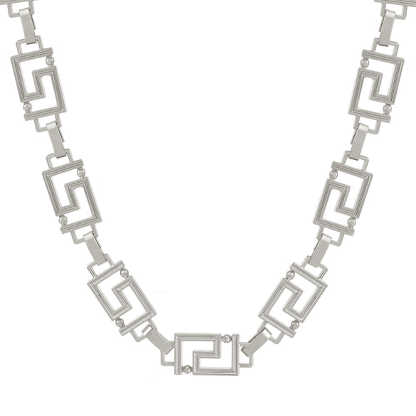 Wholesale Clavicle Chain Alloy Geometric Three Dimensional Pattern Electroplated Unisex Hip Hop Cold Style