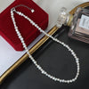 Wholesale Clavicle Chain Baroque Style Natural Freshwater Pearl 14K Gold S925 Sterling Silver Buckle Alien Shape