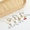 Wholesale Clavicle Chain Copper Mixed Gemstone Setting Sweet Retro Cherry Shape Electroplating Design For Women