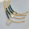 Wholesale Clavicle Chain Glass Glaze Organic Glass Geometric Handwoven Style For Women