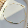 Wholesale Clavicle Chain Glass Glaze Organic Glass Geometric Handwoven Style For Women