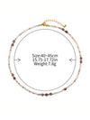 Wholesale Clavicle Chain Handmade Crystal And Natural Stone Geometric Style Necklace For Women