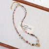 Wholesale Clavicle Chain Handmade Crystal And Natural Stone Geometric Style Necklace For Women