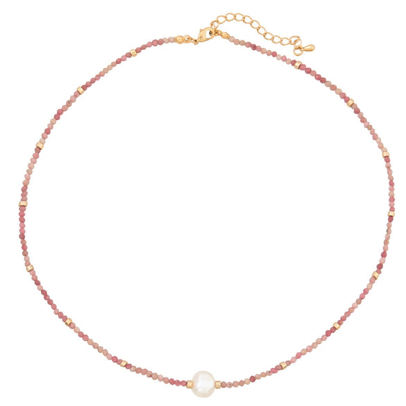 Wholesale Clavicle Chain Handmade Crystal And Natural Stone Geometric Style Necklace For Women