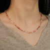 Wholesale Clavicle Chain Handmade Crystal And Natural Stone Geometric Style Necklace For Women