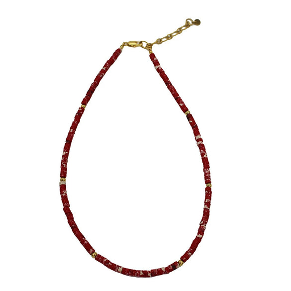 Wholesale Clavicle Chain Handmade With Semiprecious Natural Colored Stones Geometric Style Titanium Steel Pendant Electroplated